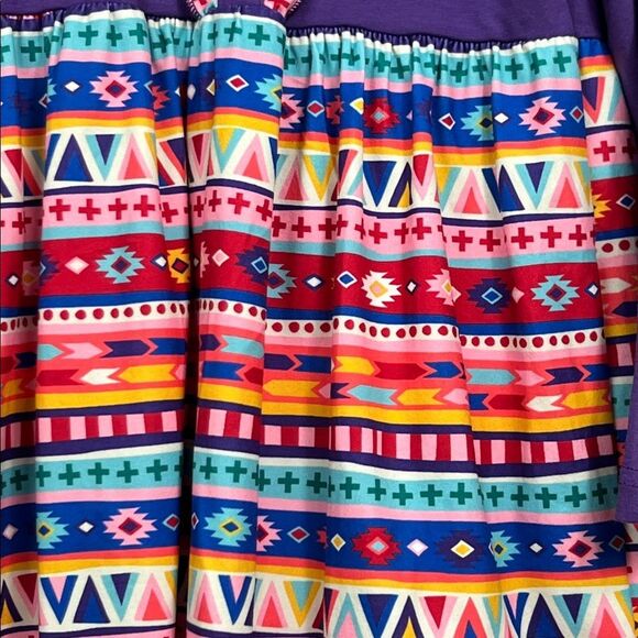 Pete + Lucy purple southwest print long sleeve knit dress size 6/6x NWT - Picture 5 of 12